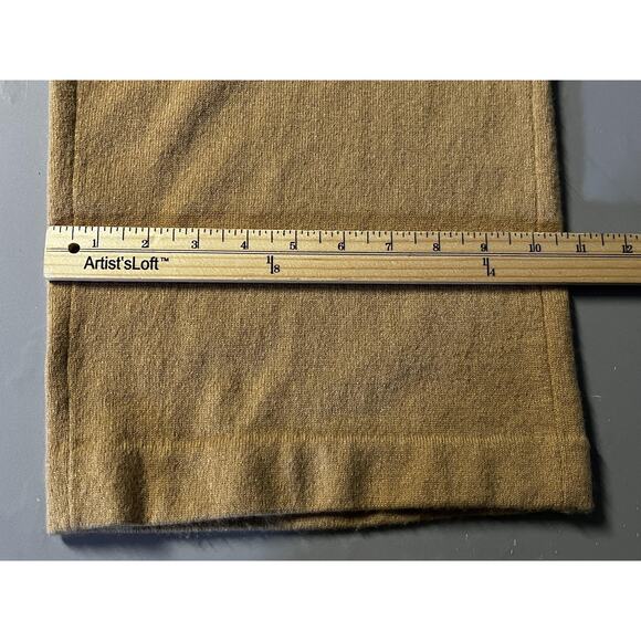 St John Pants Womens 12 Tan 100% Cashmere Knit Wide Leg Drawstring Lounge - Picture 10 of 11